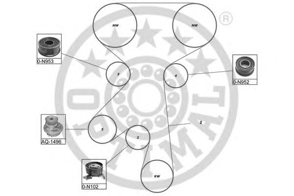 SK-1113AQ1 Optimal kit correa de distribución