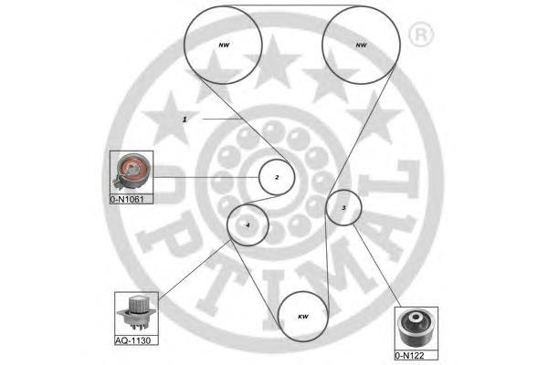 SK1392AQ1 Optimal kit correa de distribución