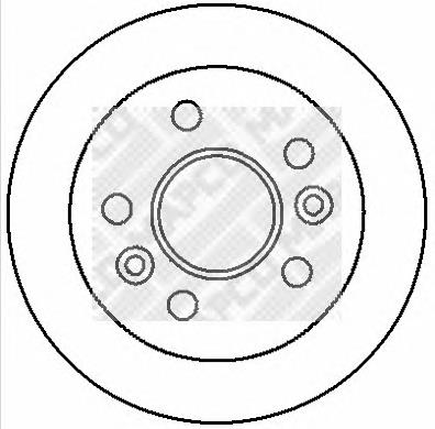 25100 Mapco disco de freno trasero