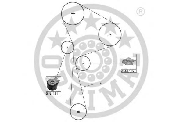 SK1487AQ1 Optimal kit correa de distribución