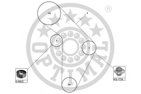 SK-1421AQ1 Optimal kit correa de distribución