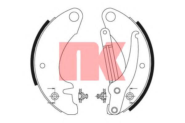 2719259 NK zapatas de frenos de tambor traseras
