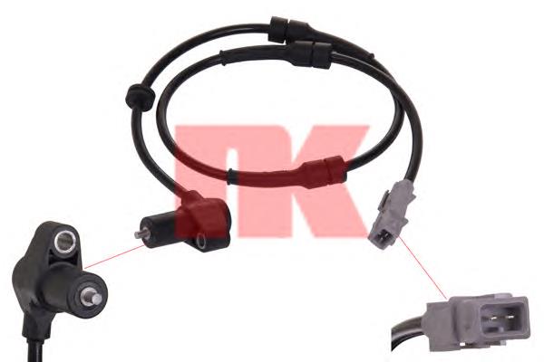 Sensor ABS trasero izquierdo 121628 Diesel Technic