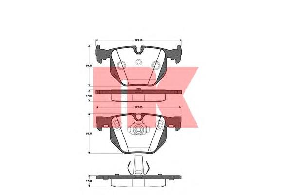 221535 NK pastillas de freno traseras