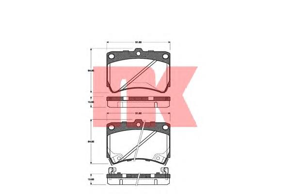 Pastillas de freno delanteras KK3703328Z Hyundai/Kia