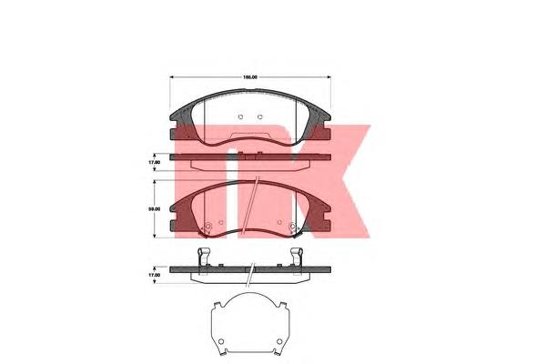 223517 NK pastillas de freno delanteras