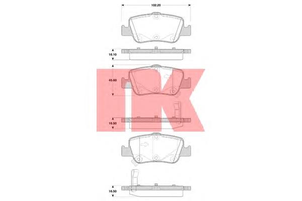224586 NK pastillas de freno traseras