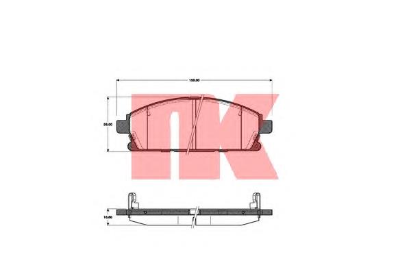 222256 NK pastillas de freno delanteras