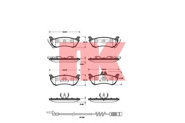 223359 NK pastillas de freno traseras