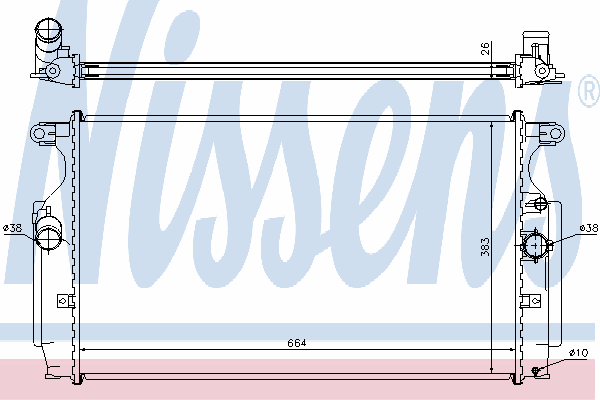 64693 Nissens radiador refrigeración del motor