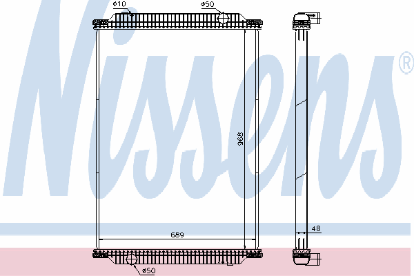 Radiador refrigeración del motor 672440 Nissens