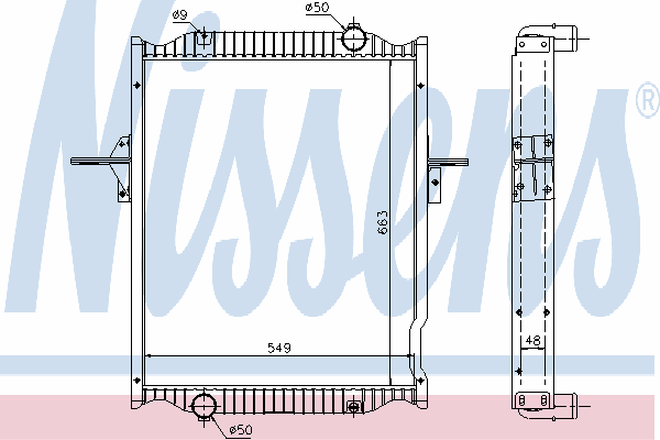 Radiador refrigeración del motor 63781A Nissens