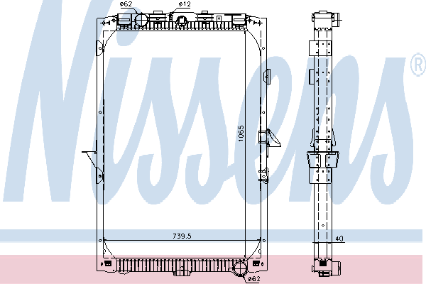 61447 Nissens radiador refrigeración del motor