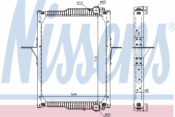 65475 Nissens radiador refrigeración del motor