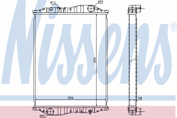 Radiador refrigeración del motor 69600A Nissens