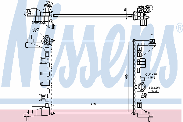 630734 Nissens radiador refrigeración del motor