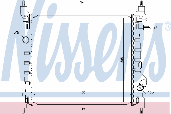 61679 Nissens radiador refrigeración del motor