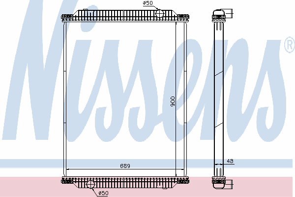 Radiador refrigeración del motor 61448 Nissens