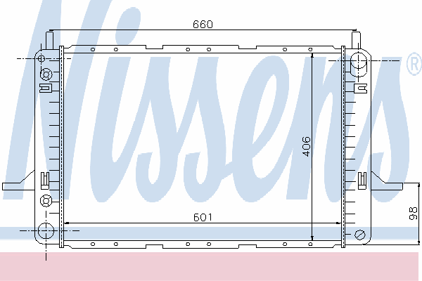 Radiador 62012 Nissens