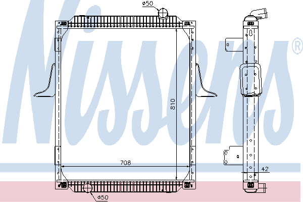 Radiador refrigeración del motor 67248 Nissens