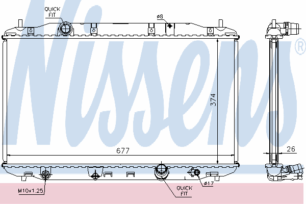 68135A Nissens radiador refrigeración del motor