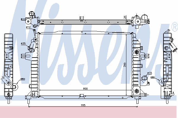 63115A Nissens radiador refrigeración del motor