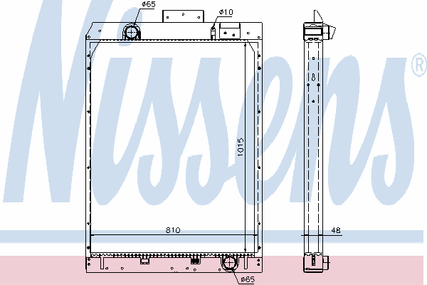 Radiador de aire de admisión 67165 Nissens