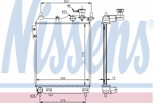 67093 Nissens Refrigeración del motor