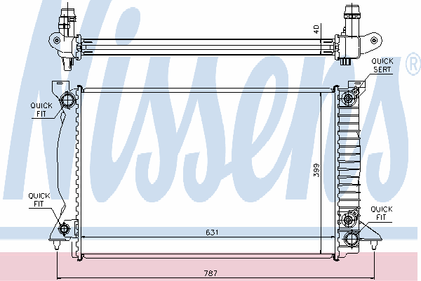 Radiador refrigeración del motor 60314A Nissens