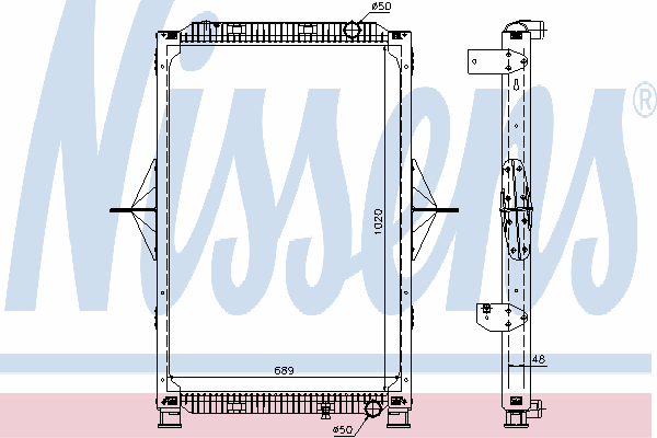 Radiador refrigeración del motor 63778A Nissens