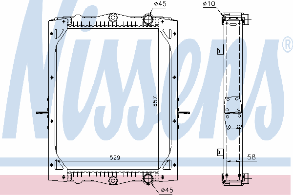 61443A Nissens radiador refrigeración del motor