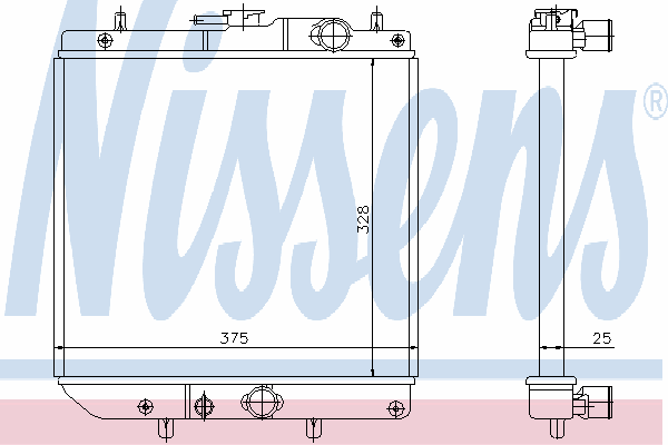 Radiador refrigeración del motor 61748 Nissens