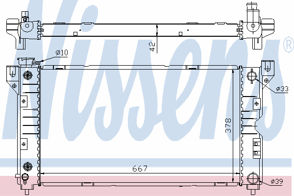 Radiador refrigeración del motor 60984 Nissens