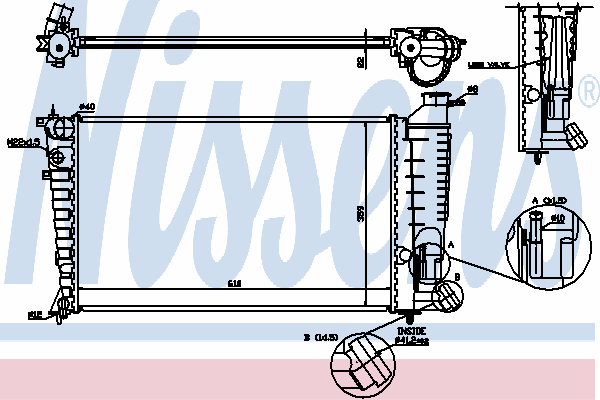 61379A Nissens radiador refrigeración del motor