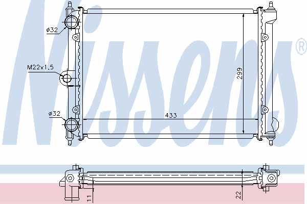 651721 Nissens radiador refrigeración del motor