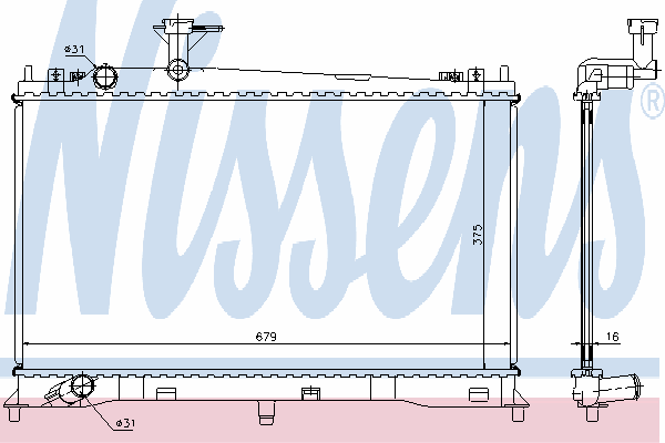 62462A Nissens radiador refrigeración del motor