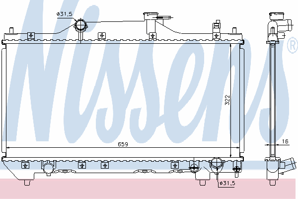 64640A Nissens radiador refrigeración del motor