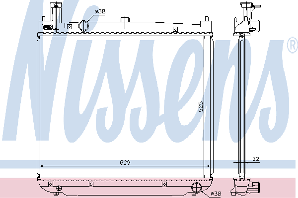 64649A Nissens radiador refrigeración del motor