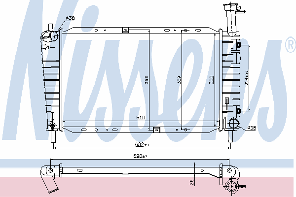 62065 Nissens radiador refrigeración del motor