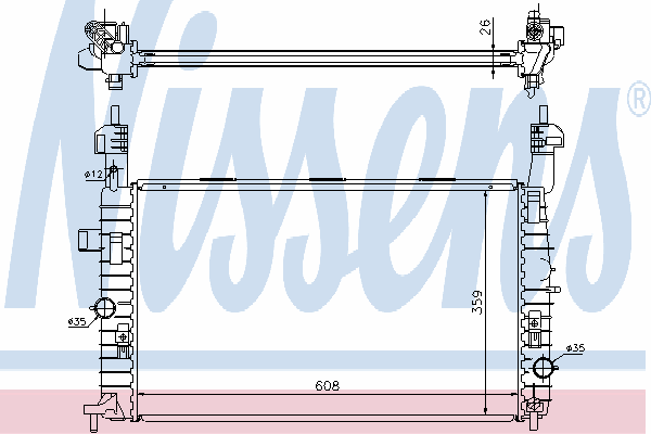 63087A Nissens radiador refrigeración del motor