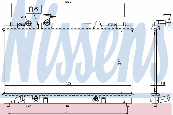 Radiador 62465A Nissens