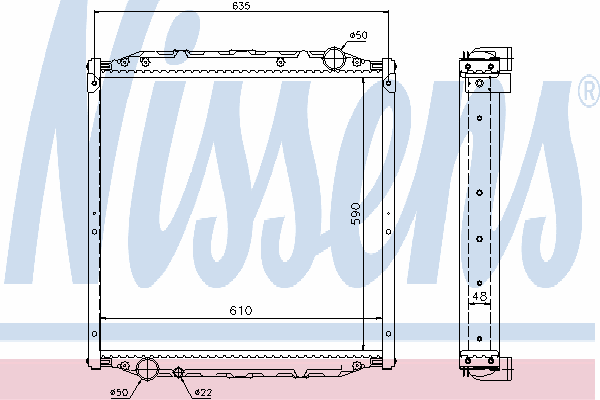 62880A Nissens radiador refrigeración del motor