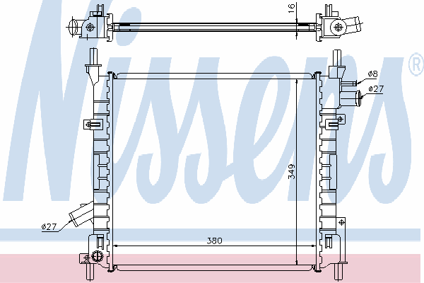 Radiador refrigeración del motor 62022A Nissens