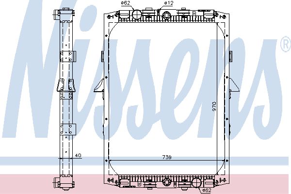 61419A Nissens radiador refrigeración del motor