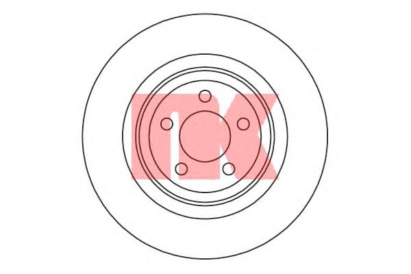 Disco de freno trasero K04779438AF Fiat/Alfa/Lancia