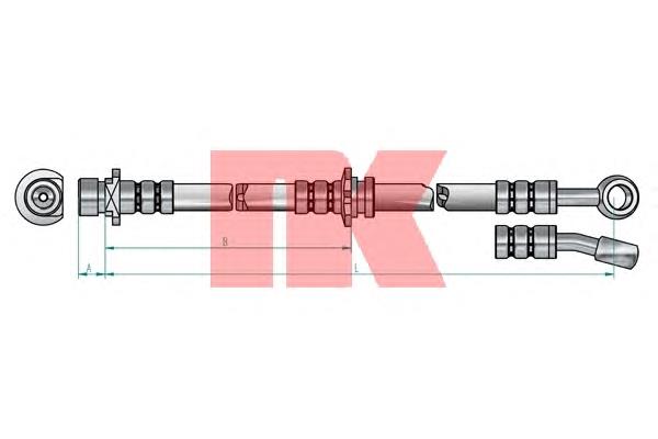 852641 NK tubo flexible de frenos trasero