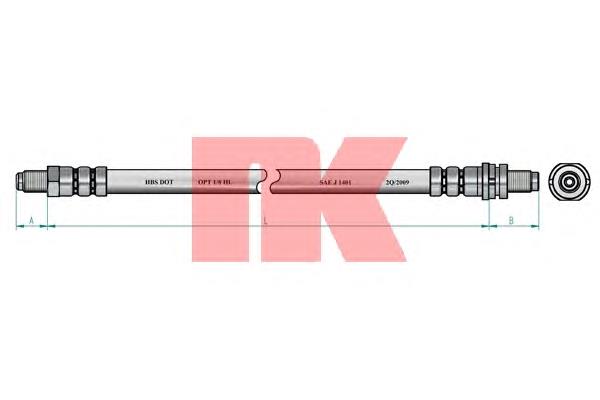 Tubo flexible de frenos trasero 1623280780 Peugeot/Citroen