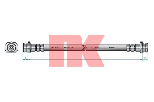 Tubo flexible de frenos trasero 462142F001 Nissan