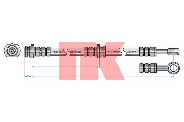 852276 NK tubo flexible de frenos