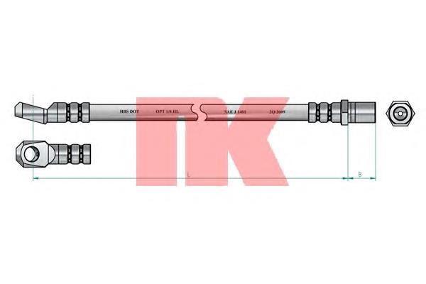 852357 NK tubo flexible de frenos trasero